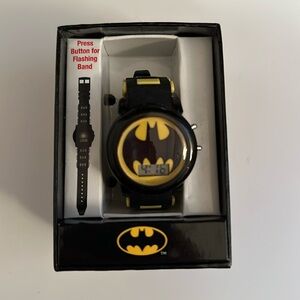 Batman by Accutime Silver/Black Digital Boy's Watch